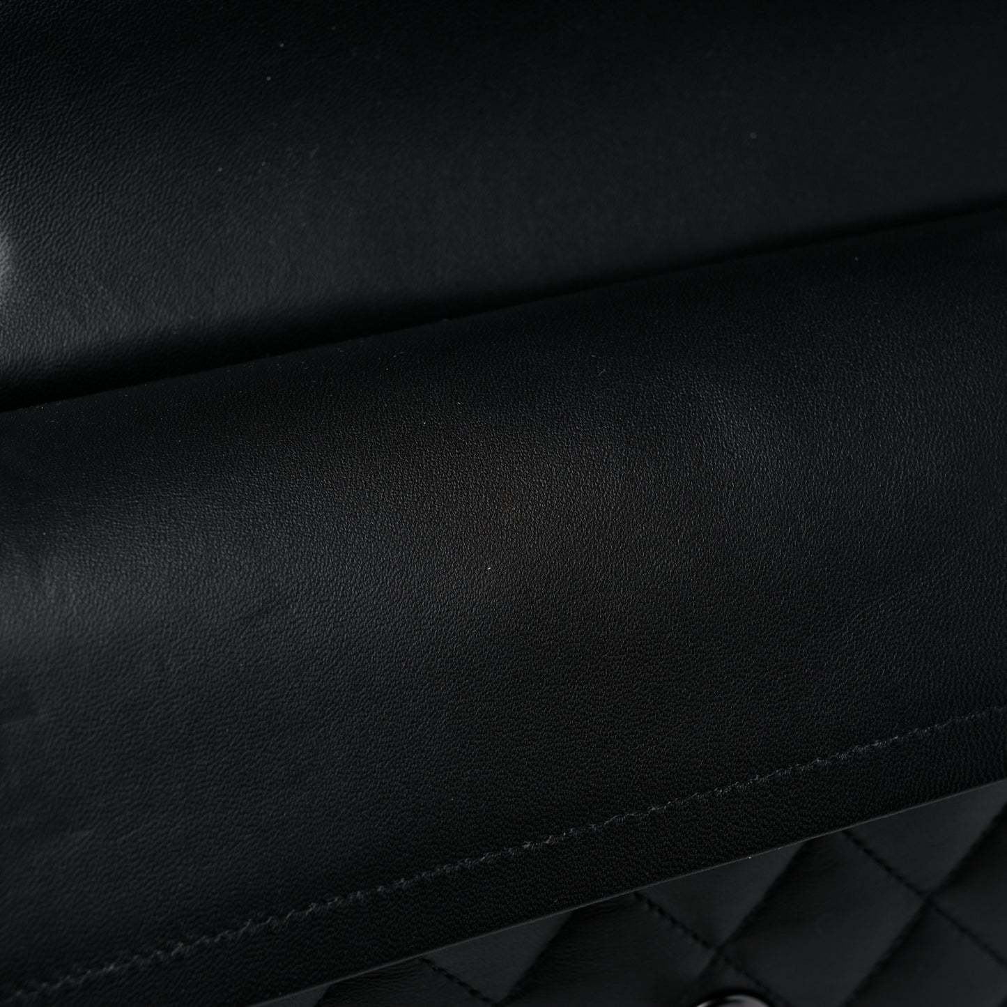 Lambskin Quilted Medium Double Flap So Black