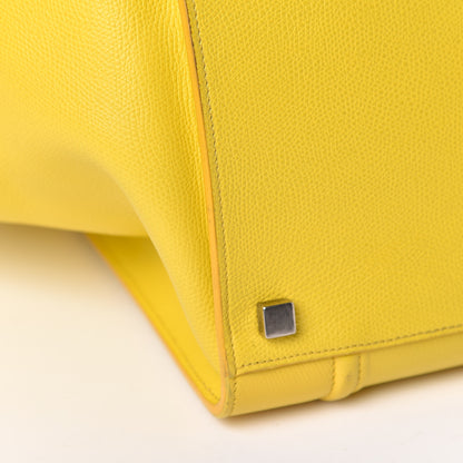 Celine Grained Calfskin Medium Phantom Luggage Yellow 26 of 28