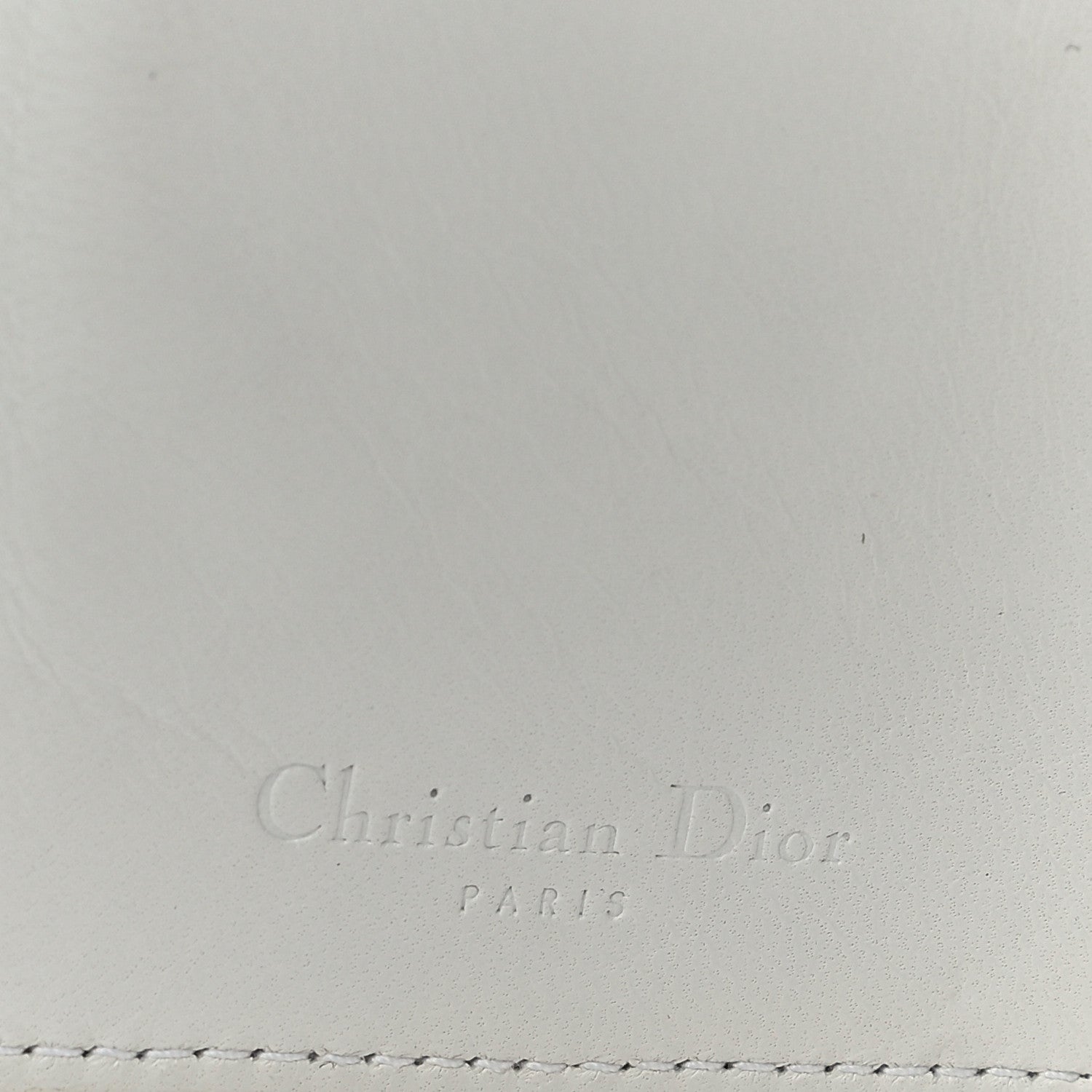 Christian Dior Lambskin Cannage Lady Dior Charm Wallet White 7 of 9
