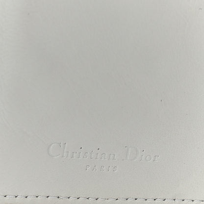 Christian Dior Lambskin Cannage Lady Dior Charm Wallet White 7 of 9