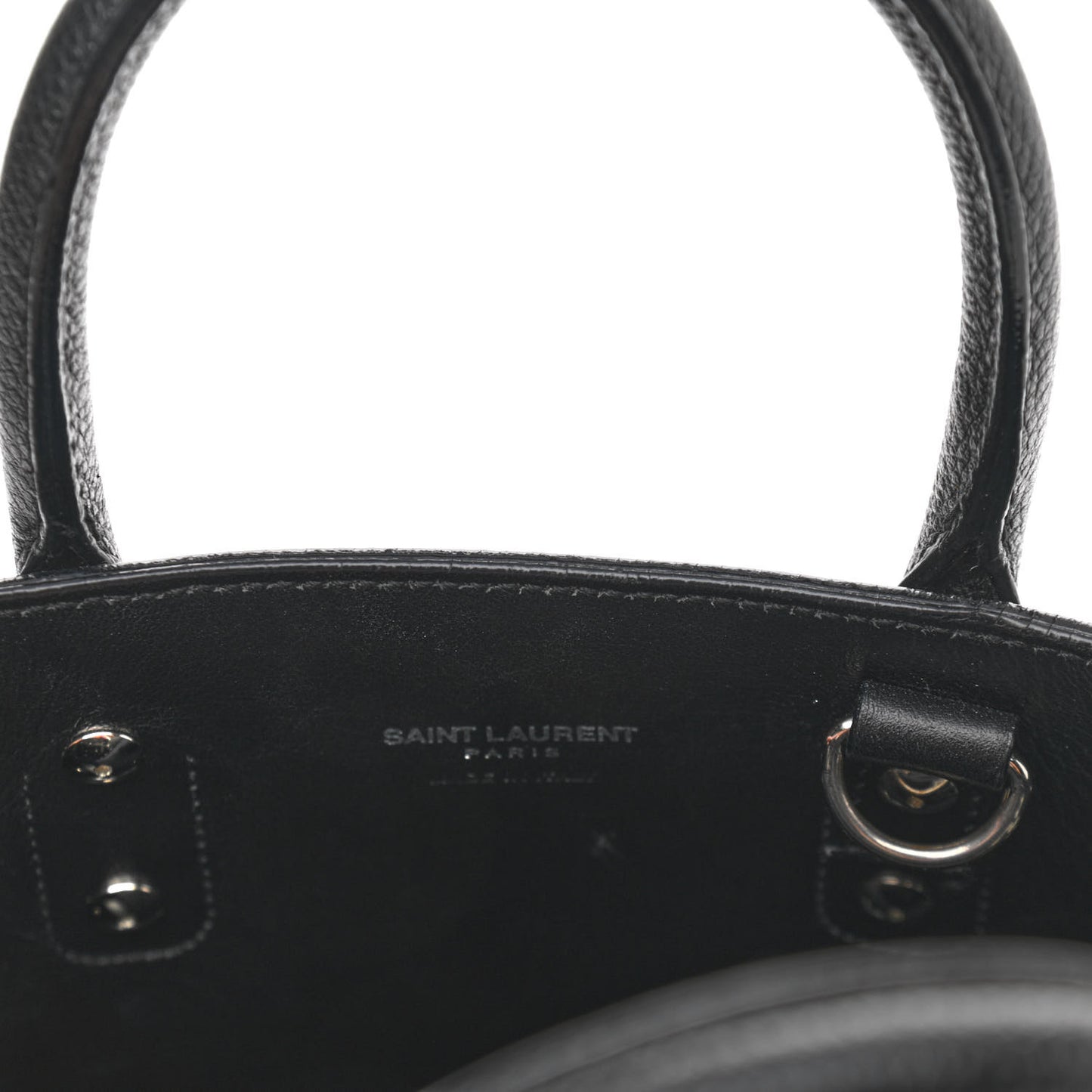 Grained Calfskin Nano Sac De Jour Black