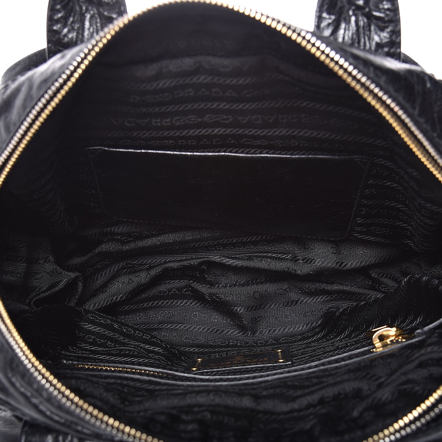 Prada Vitello Shine Tote Black 5 of 7