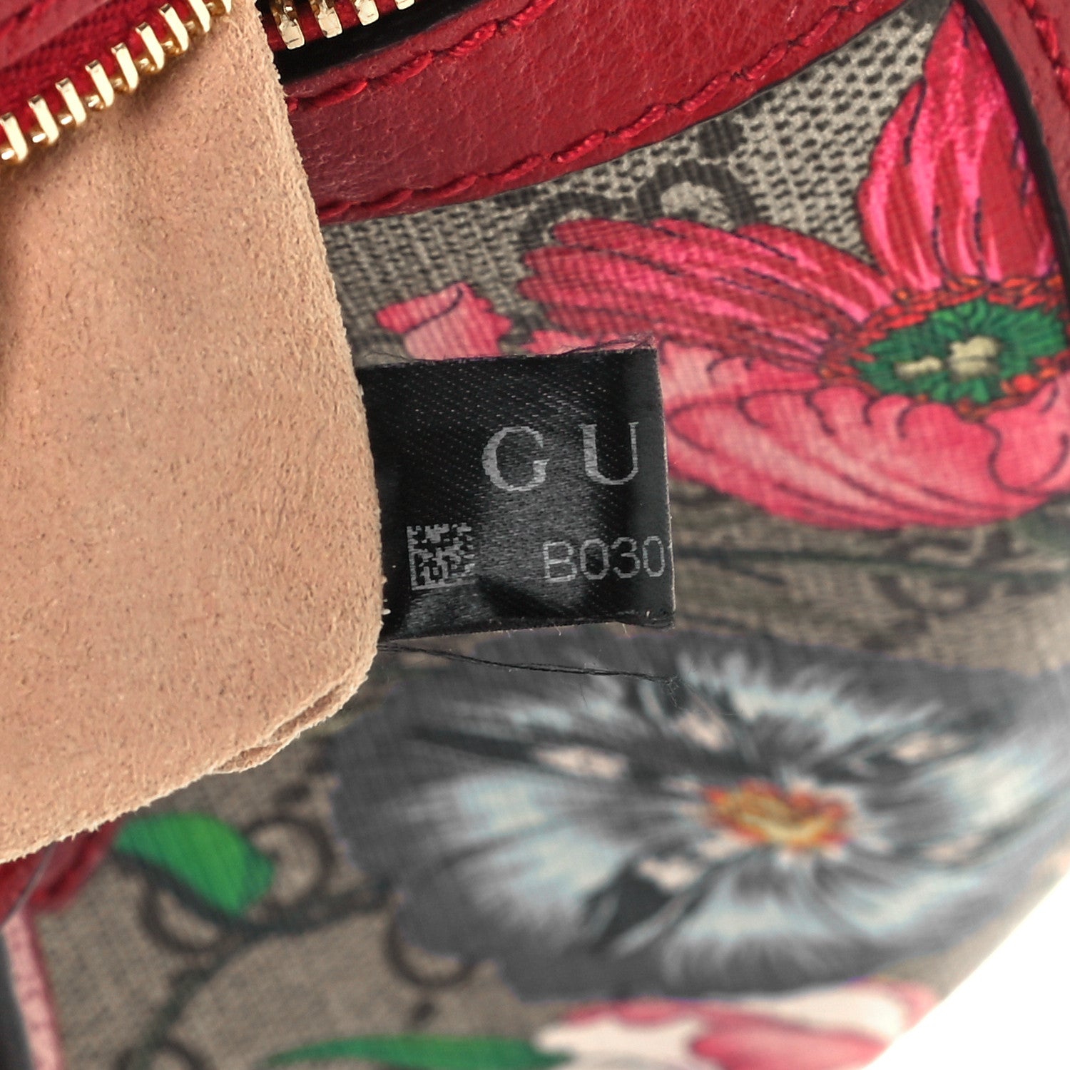 Gucci GG Supreme Monogram Flora Web Medium Ophidia Boston Red 8 of 11