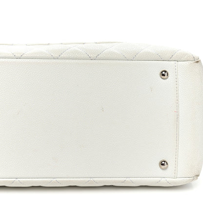 Chanel Caviar Quilted XL Grand Shopping Tote GST White 27 of 27