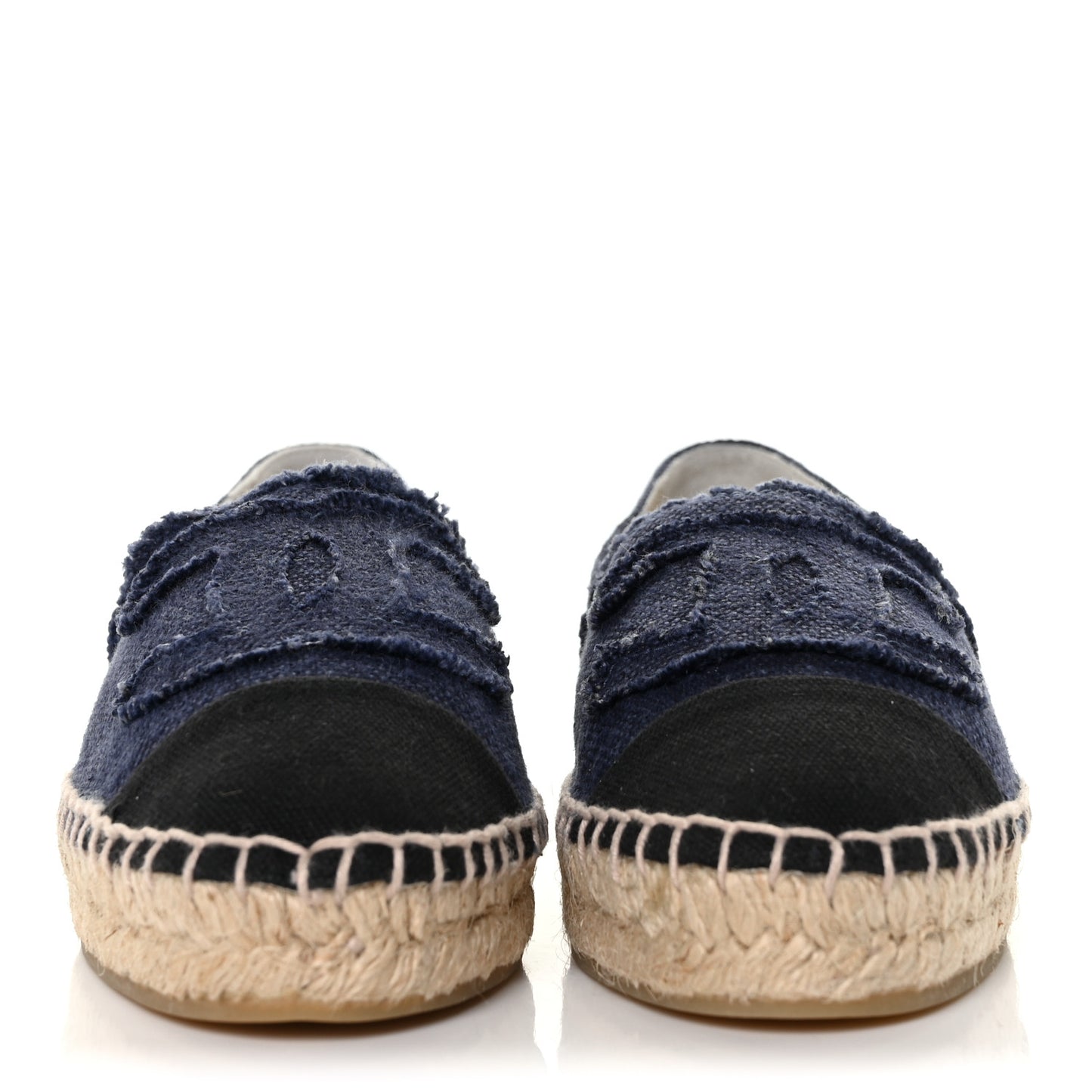 Denim Toile CC Espadrilles 35 Navy Black