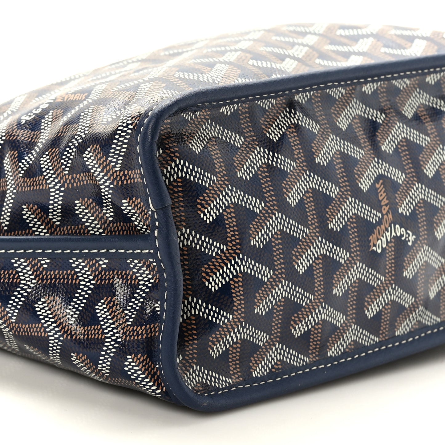 Goyardine Reversible Mini Anjou Navy