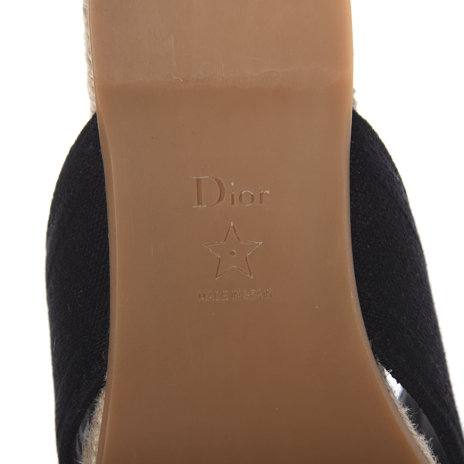 Christian Dior Canvas Embroidered Granville Espadrille Crisscross Flat Slide Sandals 39 Black 8 of 10