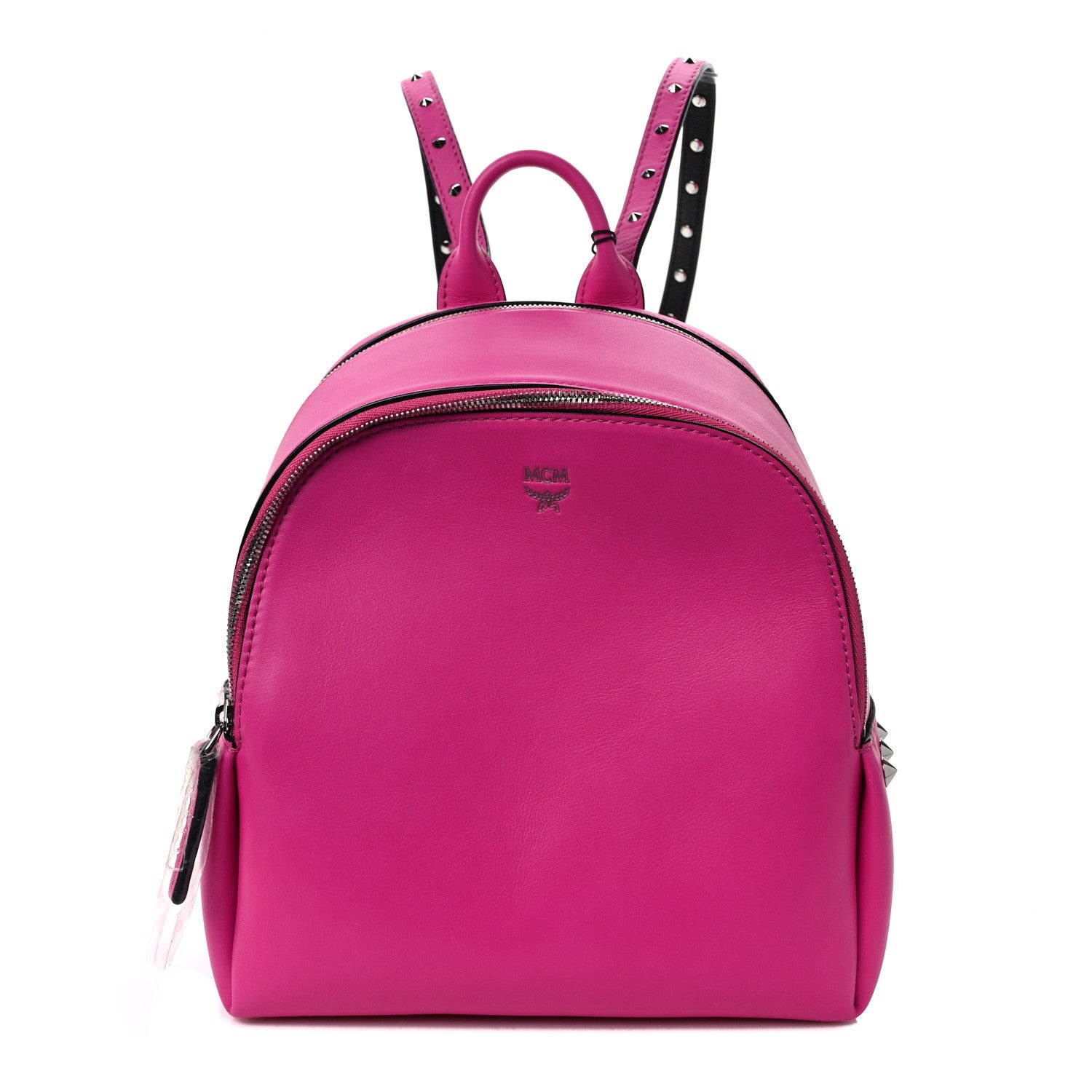 MCM Calfskin Mini Duchess Polke Studs Backpack Electric Pink 1 of 10