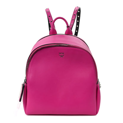 MCM Calfskin Mini Duchess Polke Studs Backpack Electric Pink 1 of 10