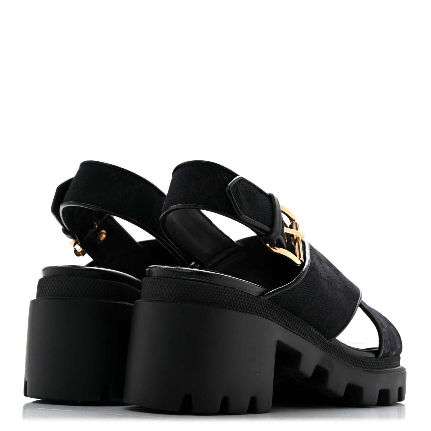 Monogram Granada Kid Trip 40/72mm Lug Sole Sandals 38 Black