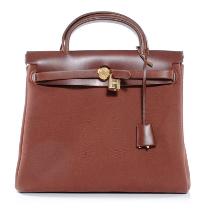 Hermes Toile Herbag PM 30 Brown 2 of 17