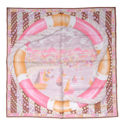 Louis Vuitton Silk Carre Escale Square Scarf Fuchsia 2 of 5
