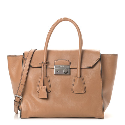 Prada Glace Calf Large Twin Pocket Tote Naturale 1 of 11