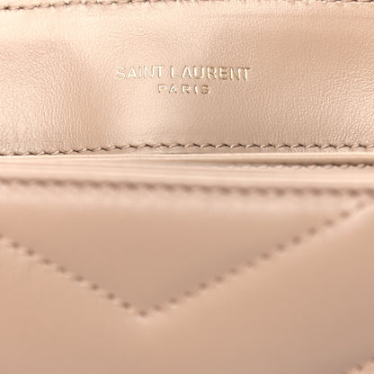Saint Laurent Calfskin Y Quilted Monogram Toy Loulou Crossbody Bag Latte 6 of 10