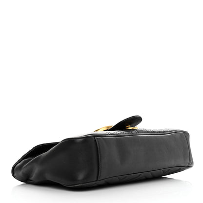 Gucci Calfskin Matelasse Medium GG Marmont Shoulder Bag Black 4 of 18