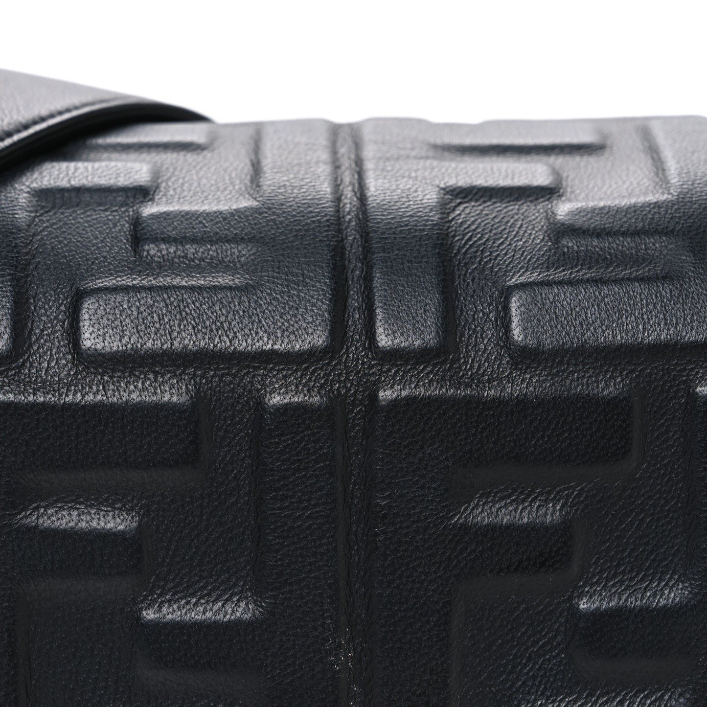Nappa FF 1974 Embossed Baguette Black