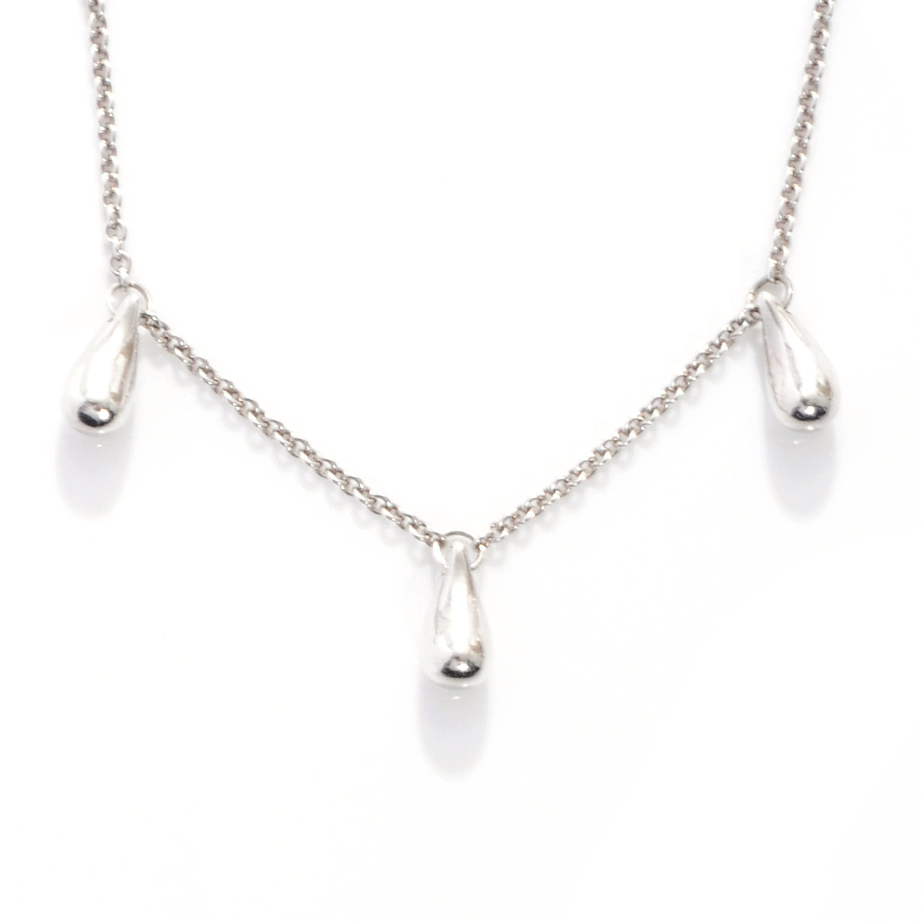 Tiffany Sterling Silver Elsa Peretti Five Station Teardrop Bracelet 1 of 5