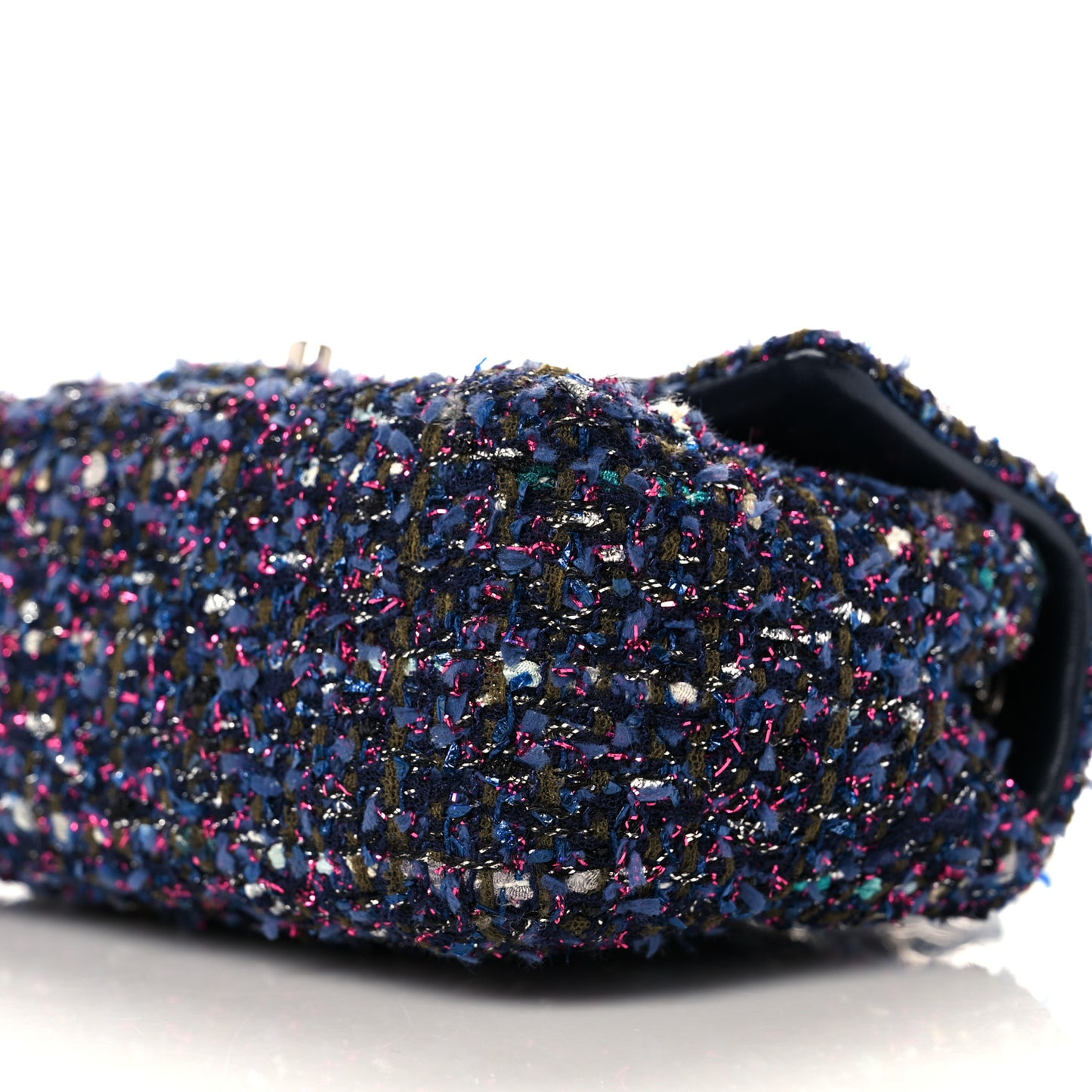 Tweed Quilted Mini Rectangular Flap Blue Purple Khaki Pink