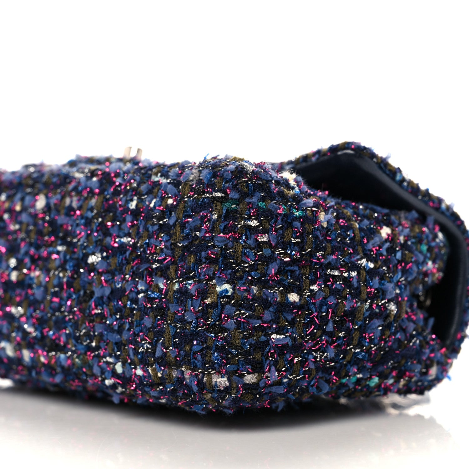 Chanel Tweed Quilted Mini Rectangular Flap Blue Purple Khaki Pink 8 of 8