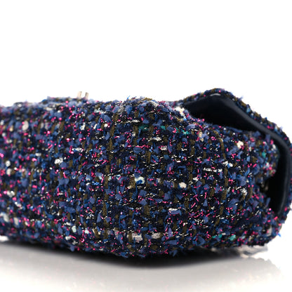 Chanel Tweed Quilted Mini Rectangular Flap Blue Purple Khaki Pink 8 of 8