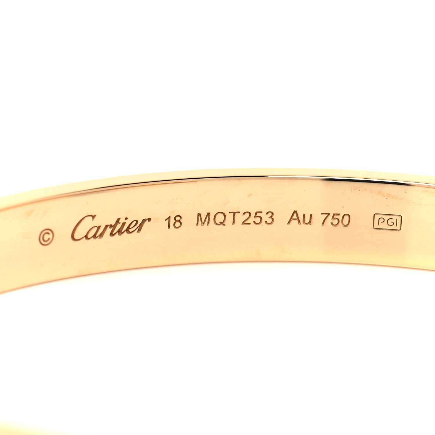 Cartier 18K Yellow Gold LOVE Cuff Bracelet 18 4 of 5