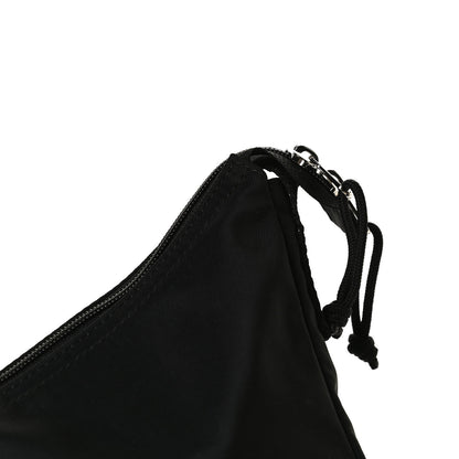 Balenciaga Recycled Sport Nylon Logo Embroidered Wheel Sling Bag Black White 11 of 12