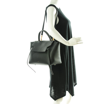 Celine Grained Calfskin Mini Belt Bag Black 2 of 9