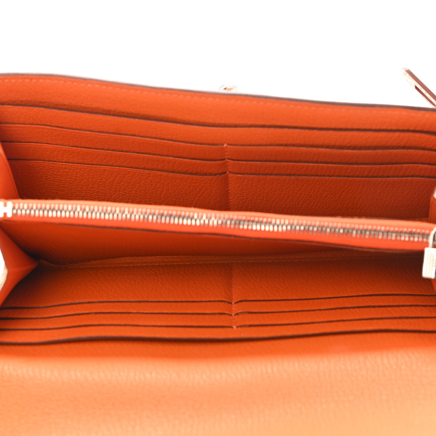 Chevre Mysore Kelly Longue Wallet Orange