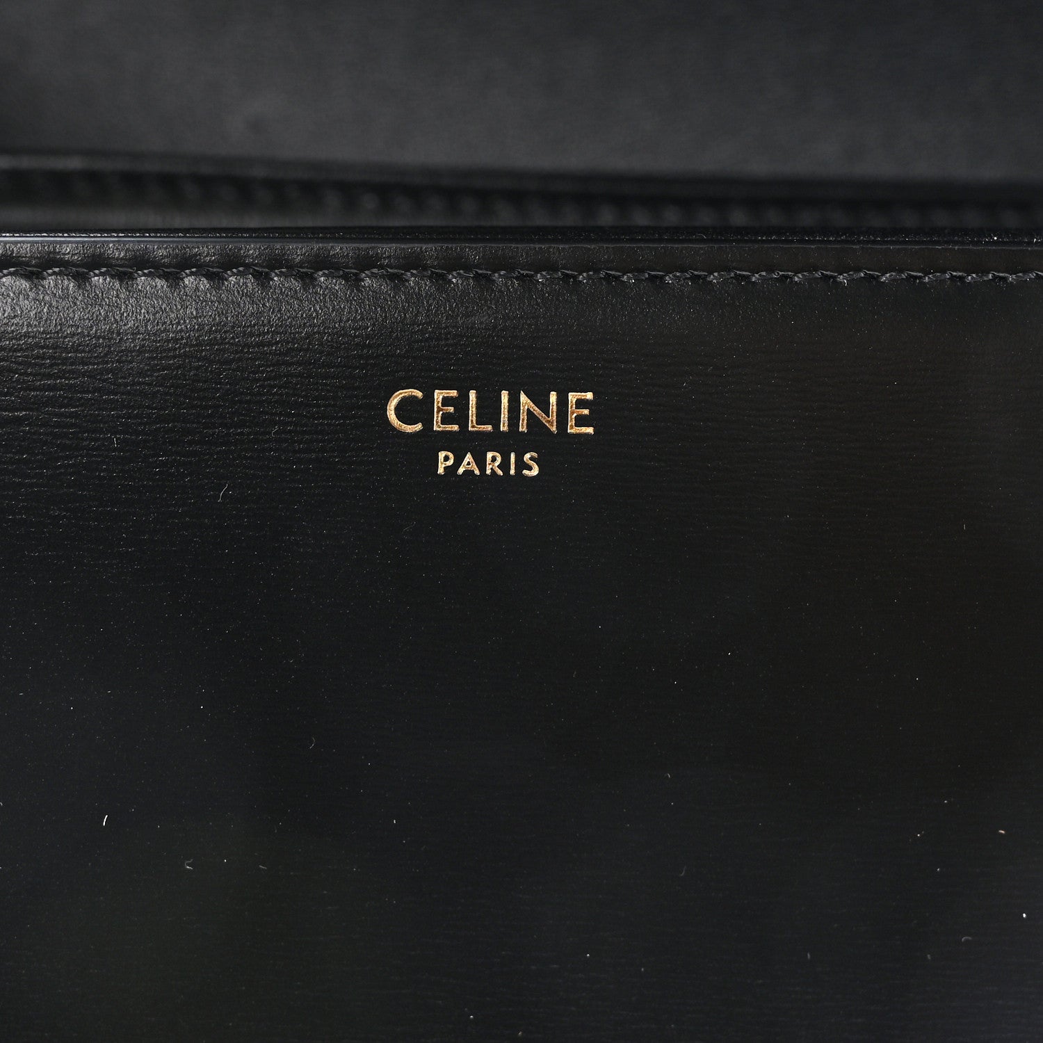 Celine Shiny Calfskin Teen Triomphe Black 6 of 10