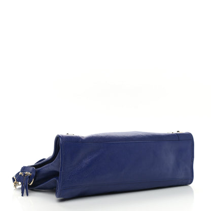 Balenciaga Agneau Gold Hardware Metallic Edge City Bleu Roi 4 of 16