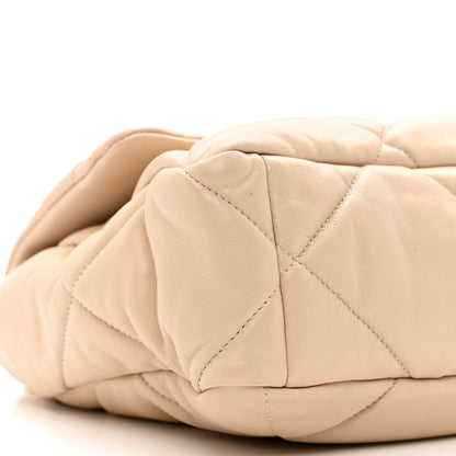 Chanel Lambskin Quilted Large Chanel 19 Flap Light Beige 8 of 9