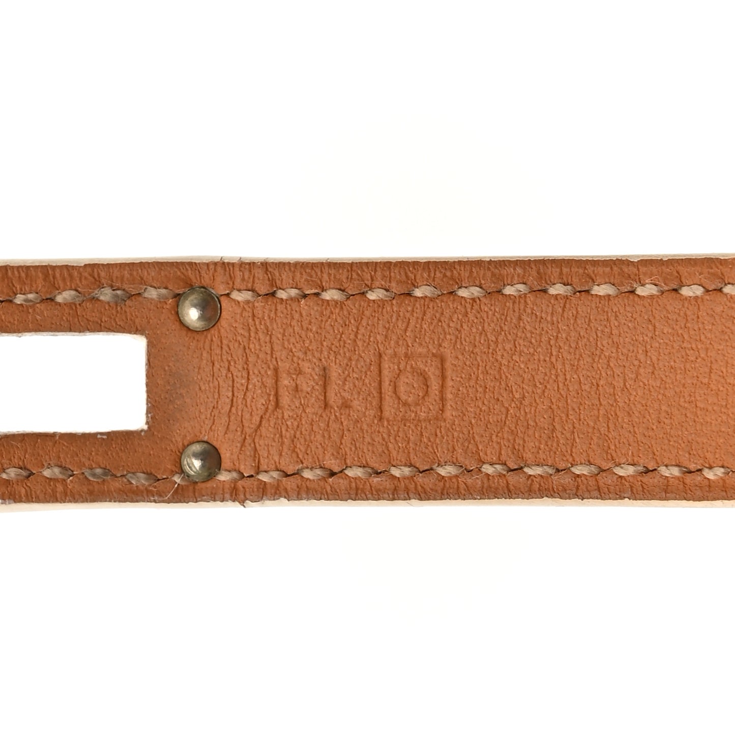 Epsom Kelly Double Tour Bracelet S White