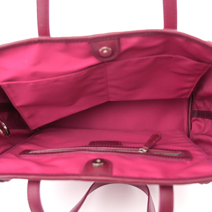 Christian Dior Coated Canvas Cannage Medium Panarea Tote Raspberry 5 of 12