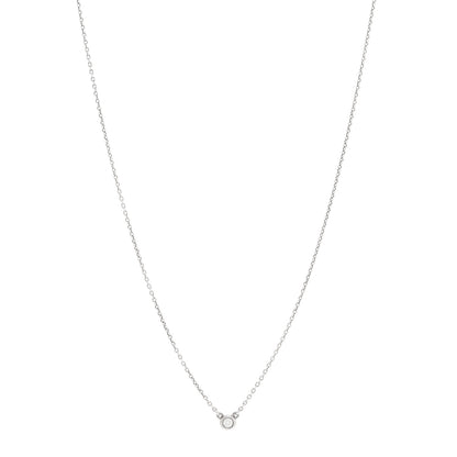 Tiffany Sterling Silver Diamond .07ct Elsa Peretti Diamonds by the Yard Pendant Necklace 1 of 4