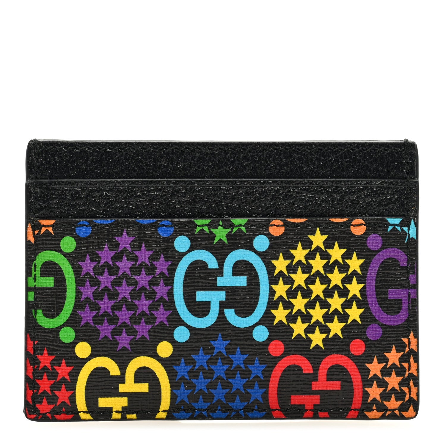 Gucci GG Supreme Monogram Psychedelic Card Holder Black 1 of 7