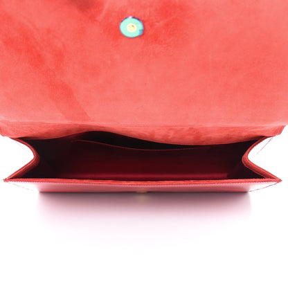 Saint Laurent Patent Monogram Large Belle De Jour Clutch Red 5 of 7