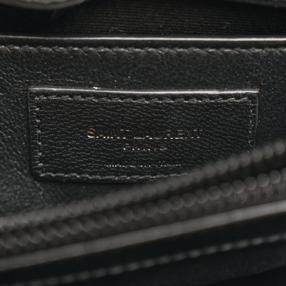 Saint Laurent Calfskin Y Quilted Monogram Monochrome Small Loulou Chain Satchel Black 8 of 12