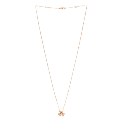 Van Cleef & Arpels 18K Rose Gold Diamond Mini Frivole Pendant Necklace 2 of 5