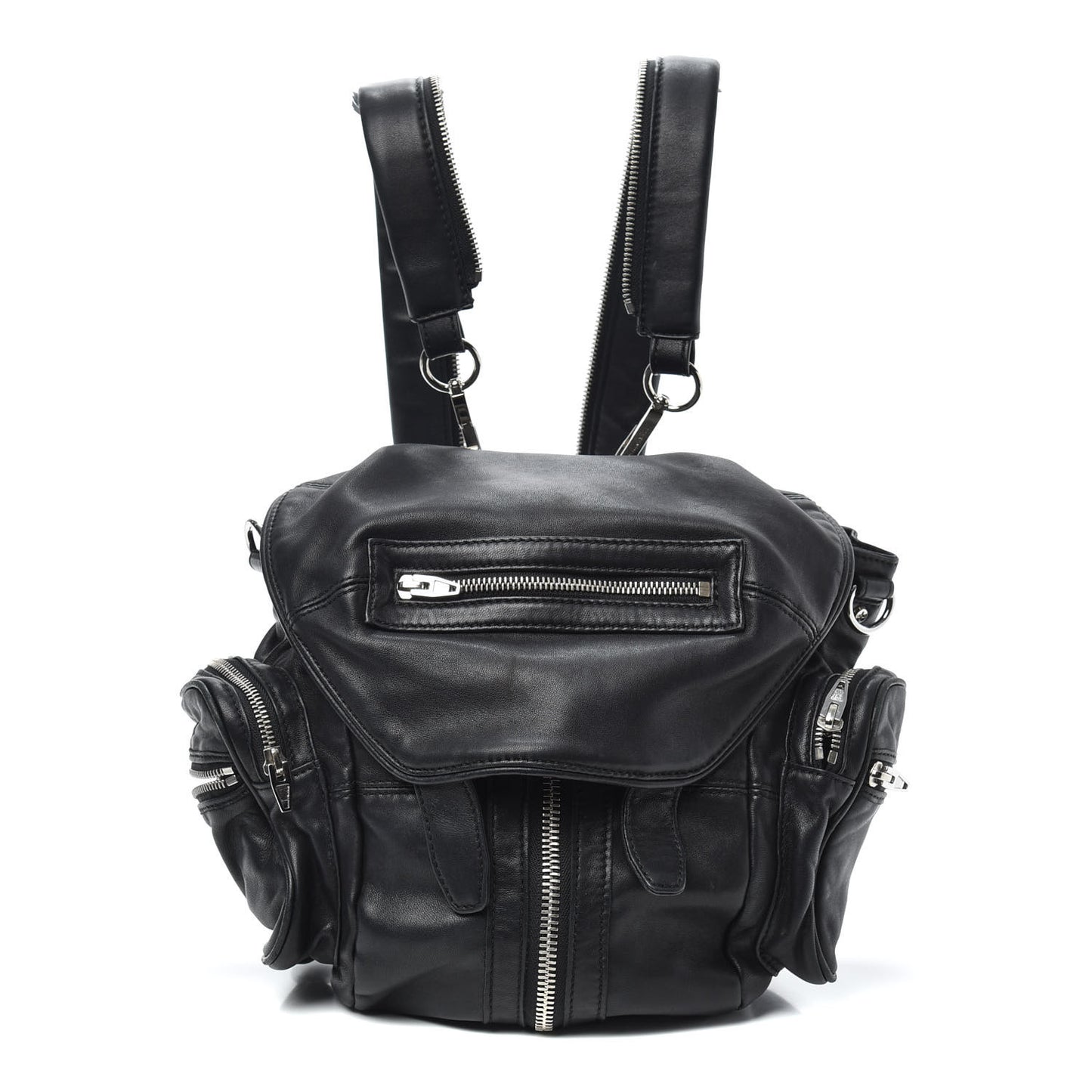 Lambskin Marti Backpack Bag Washed Black Rhodium Hardware