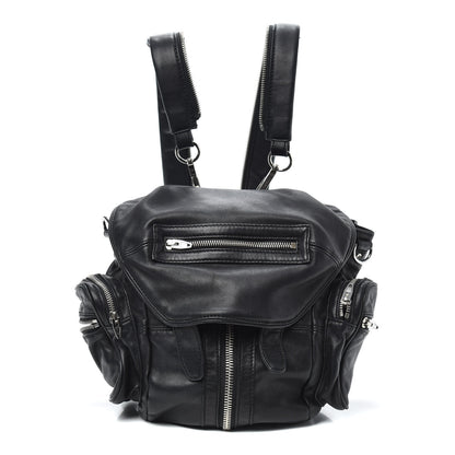 Alexander Wang Lambskin Marti Backpack Bag Washed Black Rhodium Hardware 1 of 9