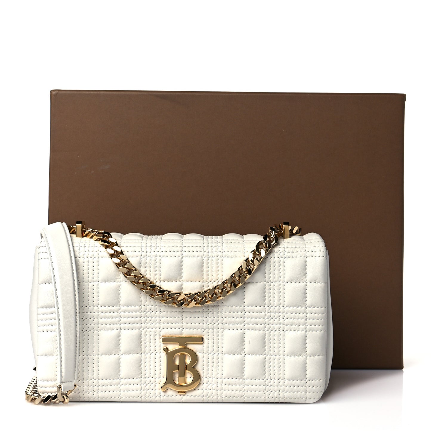 Lambskin Quilted Small Lola Bag White