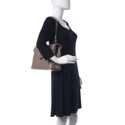 Saint Laurent Calfskin Y Quilted Monogram Medium Loulou Chain Satchel Mink 2 of 9