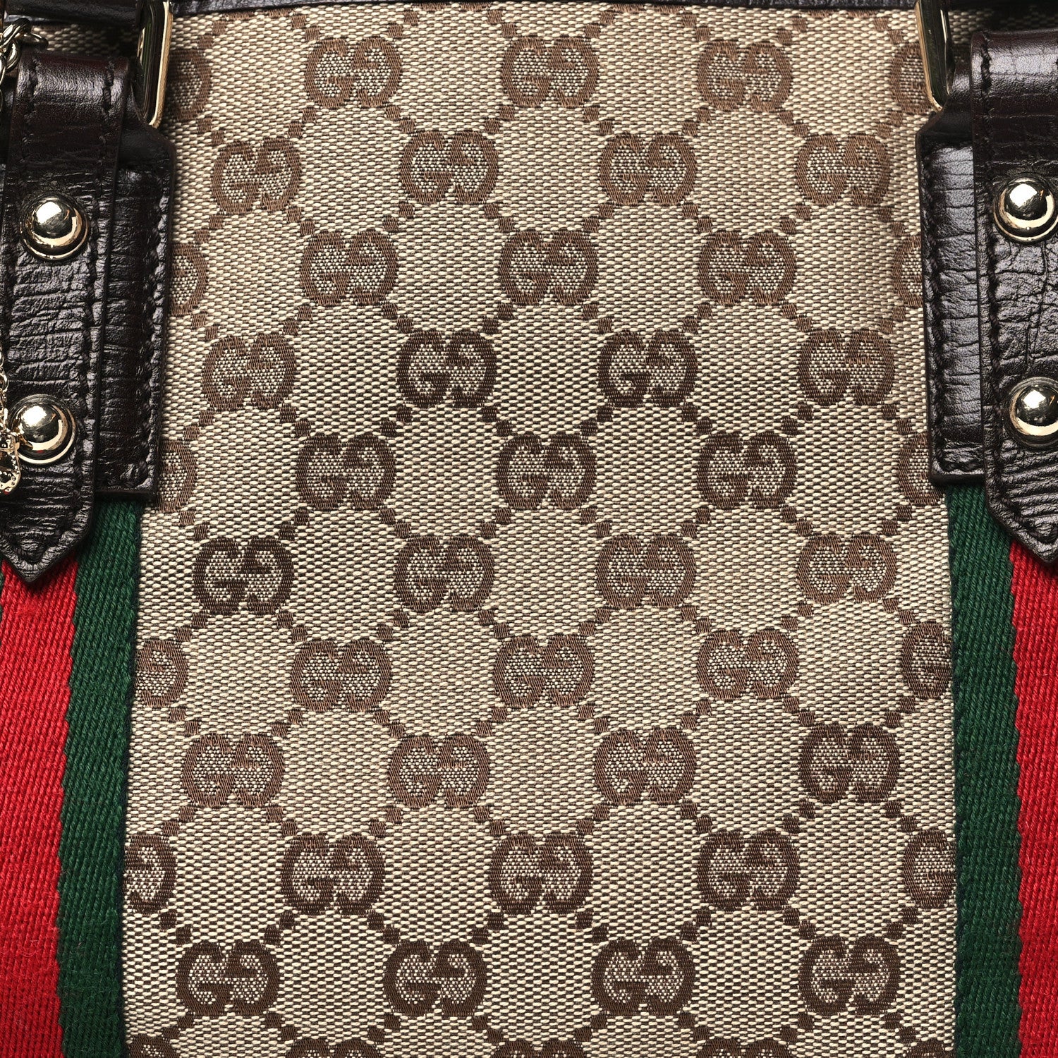 Gucci Monogram Medium Jolicoeur Tote Dark Brown 8 of 12