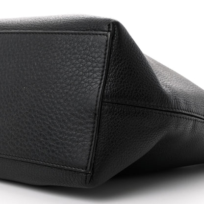 Valentino Garavani Grained Calfskin Rockstud Shoulder Tote Black 9 of 9
