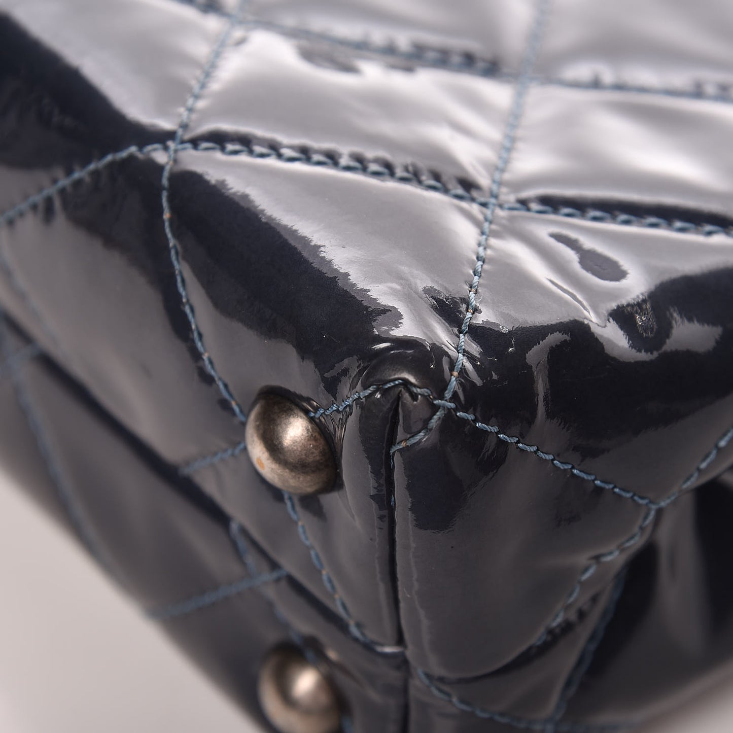 Patent Quilted Reissue 2.55 Tote Blue
