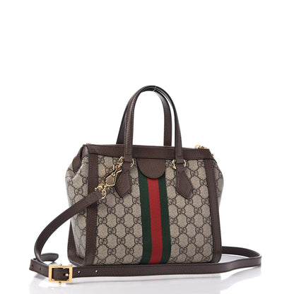 Gucci GG Supreme Monogram Small Ophidia Tote Bag Brown 3 of 10