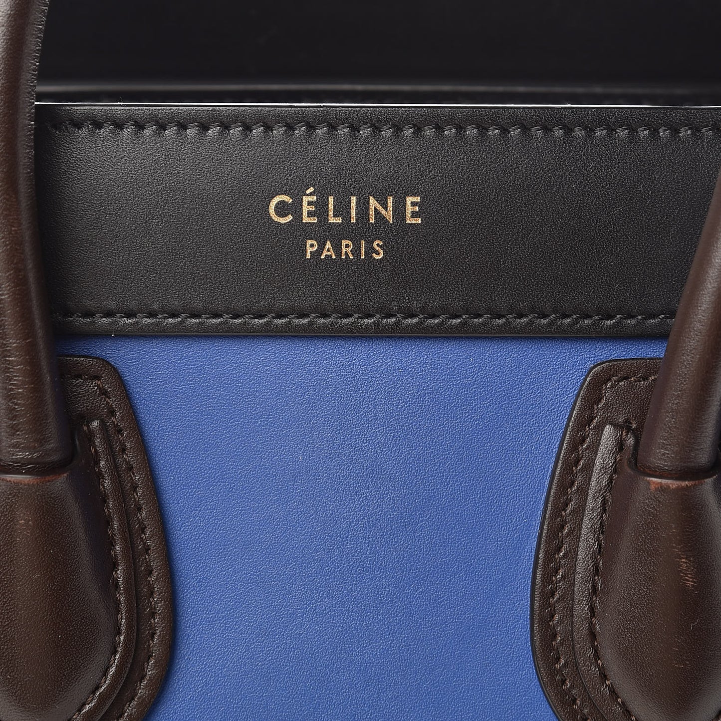 Smooth Calfskin Bullhide Nano Tri-Color Luggage Indigo