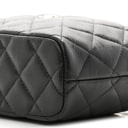 Chanel Caviar Quilted Hobo Clutch With Chain Black 10 of 11