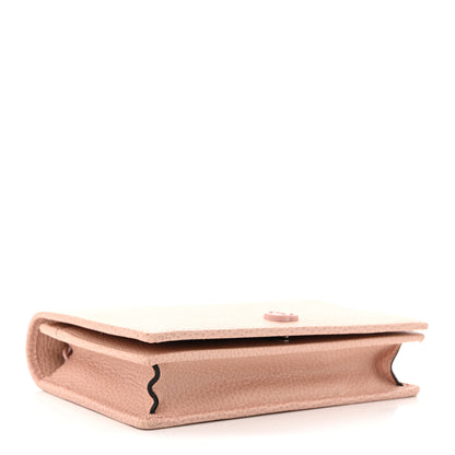 Gucci Dollar Calfskin Enamel Monochrome Mini GG Marmont Chain Wallet Perfect Pink 4 of 9