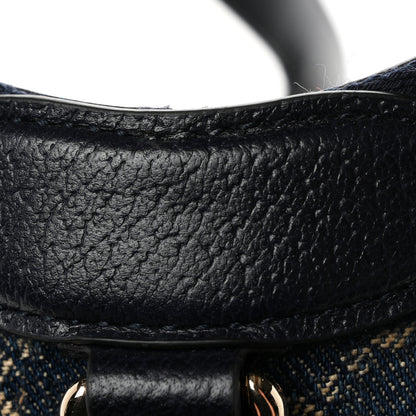 Gucci Denim GG Monogram Web Small Giglio Tote Blue White 10 of 10